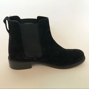 Black suede ankle boots